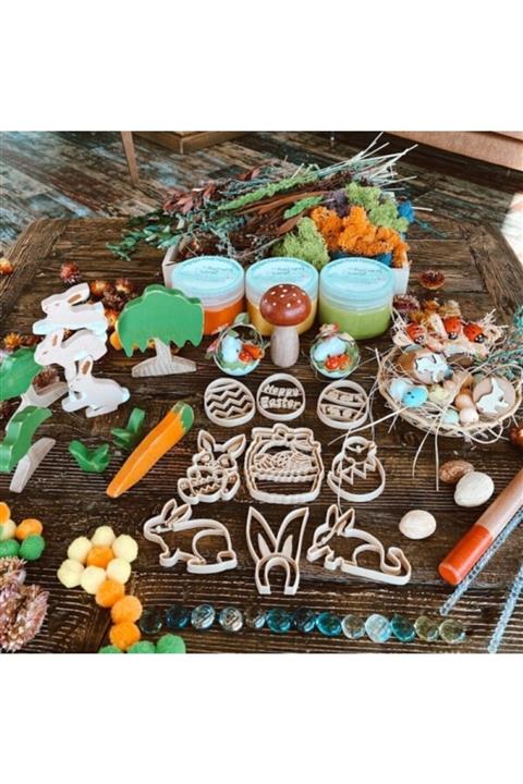 Bonita Minois Happy Easter Big Ahşap Oyun Hamuru Seti