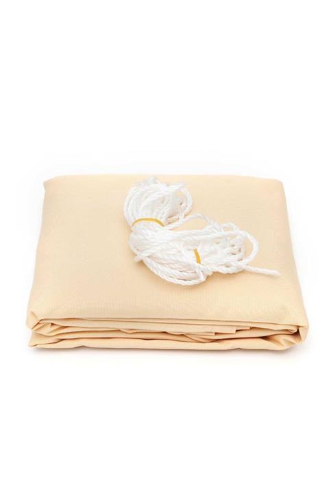 Okan Oto Kılıf Balkon Korkuluğu Brandası Kolonlu  Krem File Jüt Çadır 140 gr 4 X 9