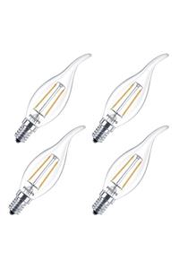 Philips - 25w Led Filament Mum Ampul E14 Sarı Işık 4'lü Kutu