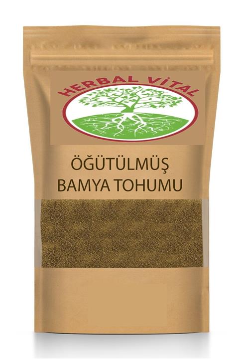 herbal vital 1. Kalite Bamya Tohumu 500 gr Taze Öğütülmüş Organik Ilaçsız Yenilebilir