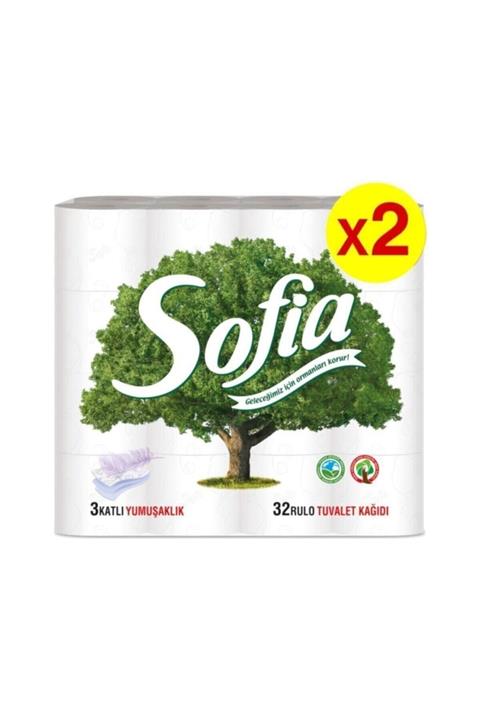 Sofia J-113 500838 3 Katlı 32 Li Tuvalet Kağıdı 64 Rulo