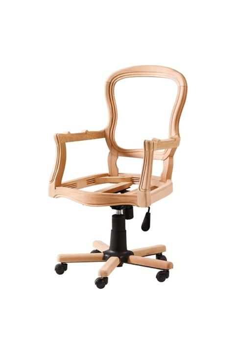 ROYS AHŞAP Ahşap 5519 Masif Ham Klasik Dönebilen Sandalye