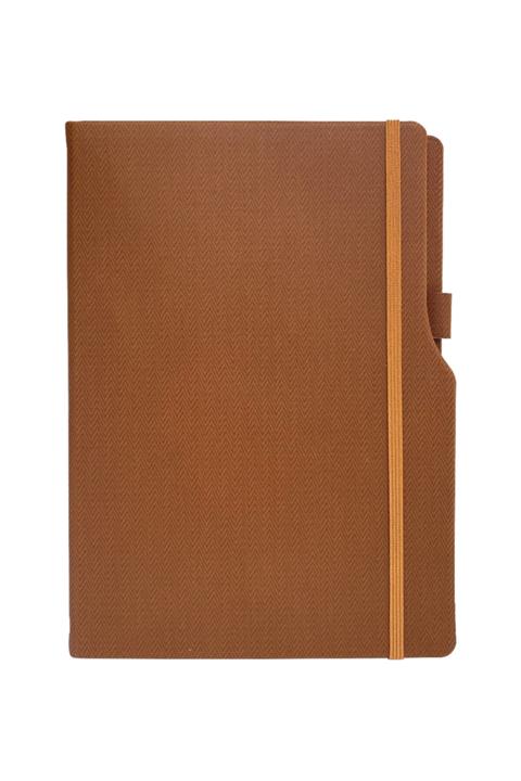 KILAVUZ REKLAM 17x24 Cm Lastikli Kalemlikli Günlük 2022 Ajanda Taba