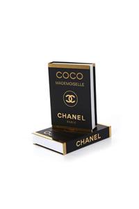 Yedi Home&Decor Dekoratif Kitap Kutu Coco Chanel Siyah Altın