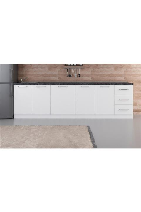 Minar 290 Cm Mutfak Dolabı Beyaz 290-b1-alt Modül