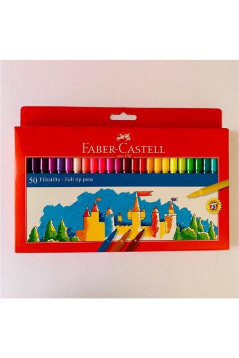 Faber Castel Yıkanabilir Keçeli Kalem 50'li