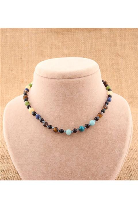 OSMANLI DOĞAL TAŞ Doğal Taş Bebek Kolye Dumanlı Kuvars Kalsit Krizokol Yeşim Lapis Kaplan Gözü Amazonit