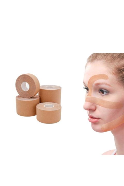 megev medikal Yüz Gerdirme Bandı Kırışıklık Oluşumunu Engelleme Bandı Yüz Germe 5cm 5 Mt