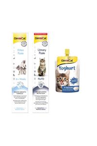 Gimcat Kitten Paste 50gr + Urinary Paste Kedi Macunu 50gr + Yoghurt Kalsiyum Kedi Pudingi 150 gr