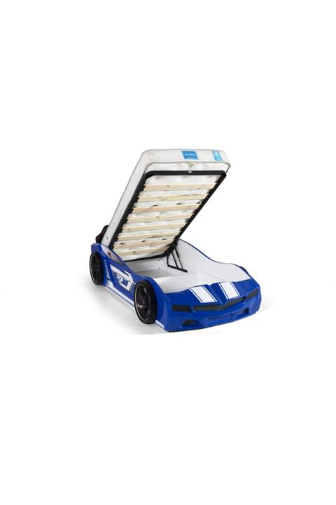 Ferramini Bazalı Arabalı Yatak Mavi Spx + Ortopedik Yatak