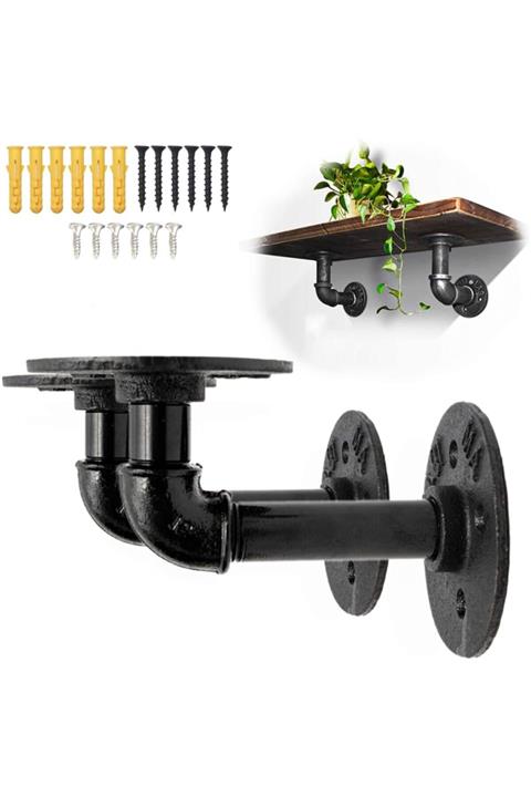 RETRO TASARIM  DY Retro Endüstriyel Su Borusundan Kitaplık - Retro Tasarım Raf