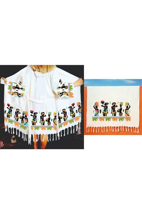 closedbrands Baskılı Bornoz Peştamal