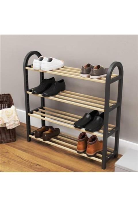 Mashotrend Ahşap Raflı Ayakkabılık