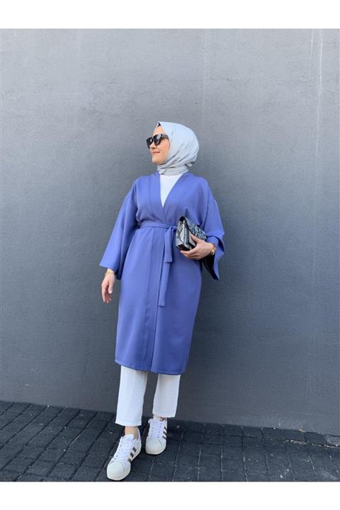 TRN Collection Kadın Lacivert Tuhara Butik Kimono