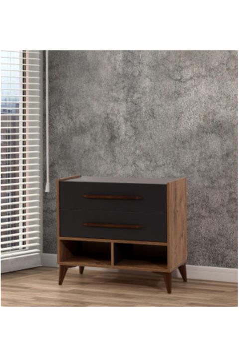 kirazmobilya Siyah Çekmeceli  Şifonyer