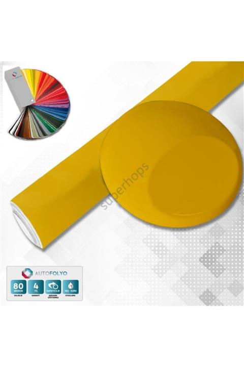AUTOFOLYO Mat Koyu Sarı Folyo 61 Cm-2 Metre