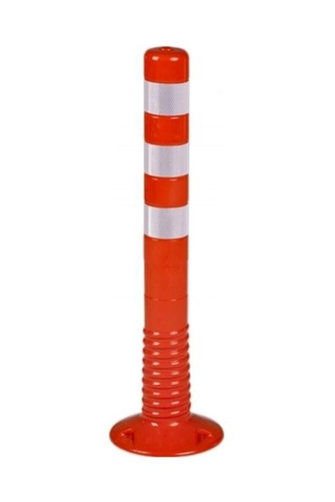 MFK Plastik Trafik Delinatör 75 Cm-5 Adet Plastik Kırmızı Otopark Yol Duba Ucuz Koni (505*355*805)