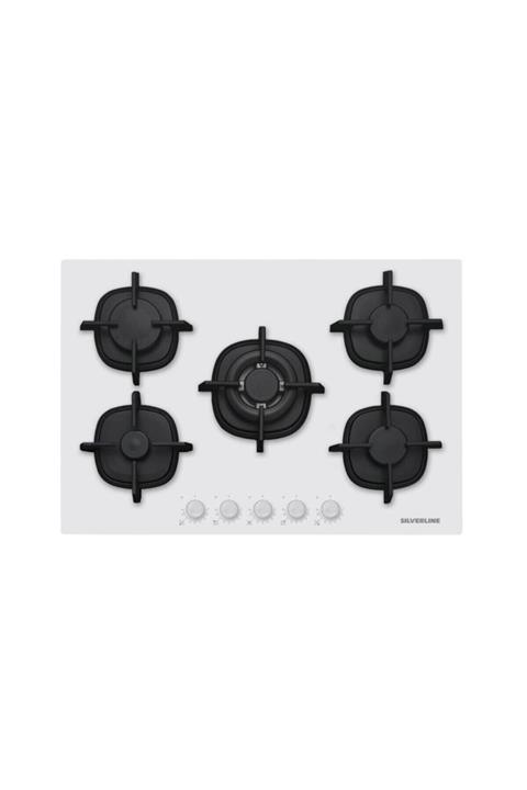 Silverline Cs5426w01 Beyaz Ankastre Cam Ocak Döküm Izgara