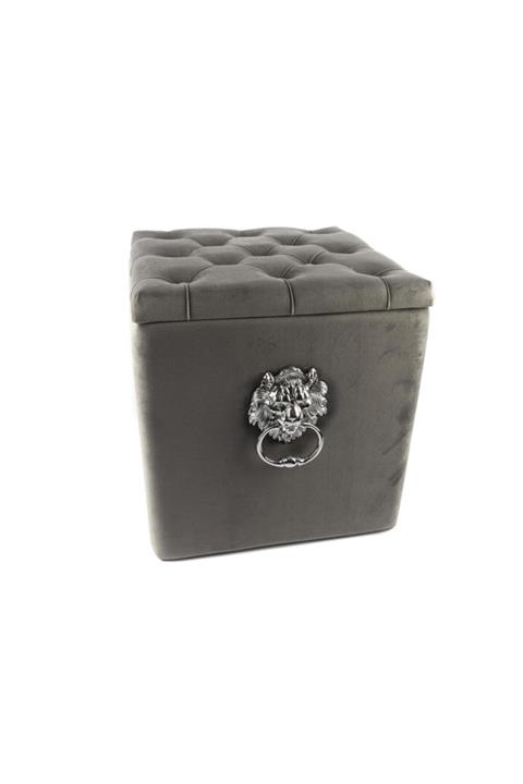 Mikasa Moor Mikasamoor Gri Aslanlı Puf 41x45cm