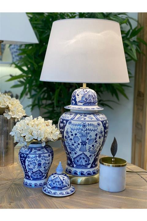 Dekordan House Bleu Blanc Spring Desen Abajur