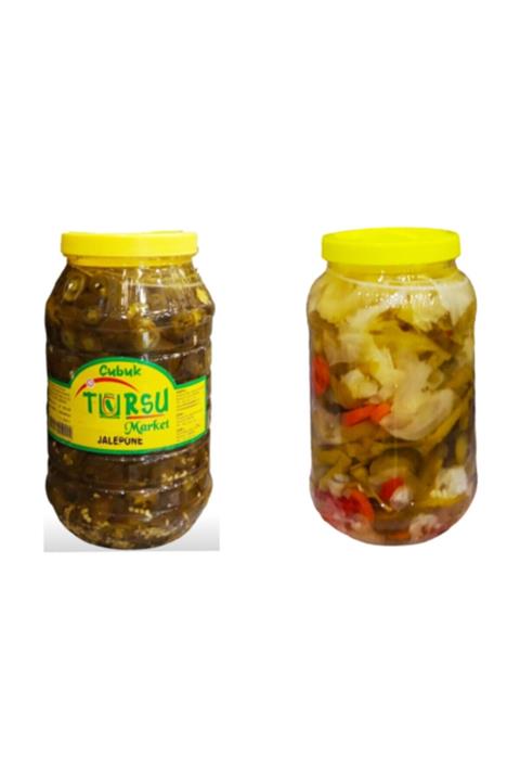TURŞU MARKET Doğal Fermente Çubuk Turşusu 3 lt Jalapone +3 lt Karışık