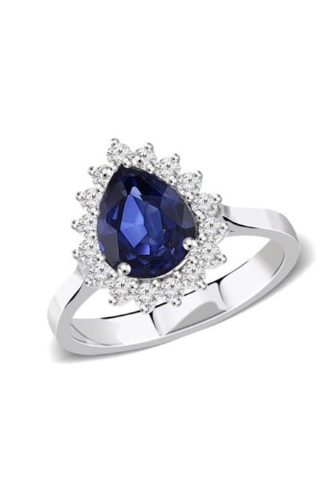 Venta Pırlanta Kadın 3,03 Karat 14k Pırlantalı Safir Yüzük