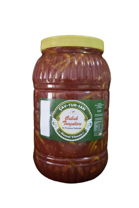 ÇAVTURSAN ÇUBUK TURŞUSU Soslu (domates) Yakan Biber Çubuk Turşusu 3 Litre