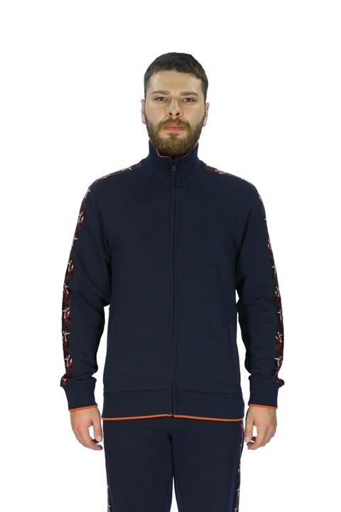 Ruck & Maul Erkek Lacivert Fermuarlı Spor Ceket