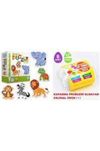 AyasEğiticiOyuncak Circle Toys Baby Puzzle Orman Hayvanları - Geometrik Eğitici Yumurta Bultak 6 Lı