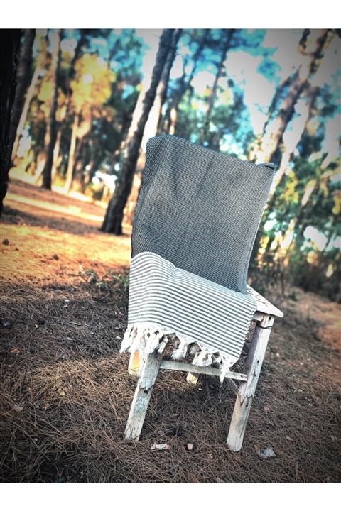 Mode mod İnce Çizgili Petekli Peştemal Pamuk