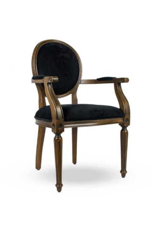 METSAN Siyah Madalyon Kollu Sandalye