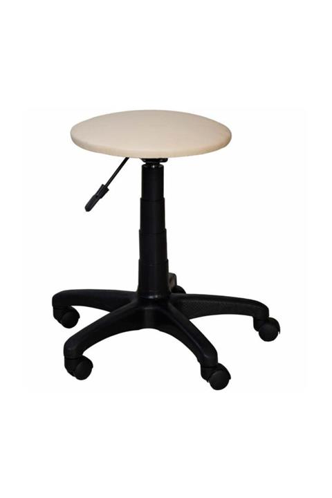 GÜZSAN Ofis Amortisörlü Pistonlu Dönebilir Tekerlekli Tekerli Tabure Sandalyesi