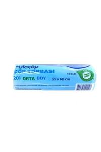 Ruloçöp Orta Boy Çöp Torbası 55x60 Mavi 50 Rulo