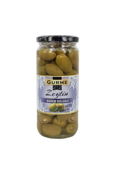 Gurme212 Badem Dolgulu Yeşil Zeytin 490 gr