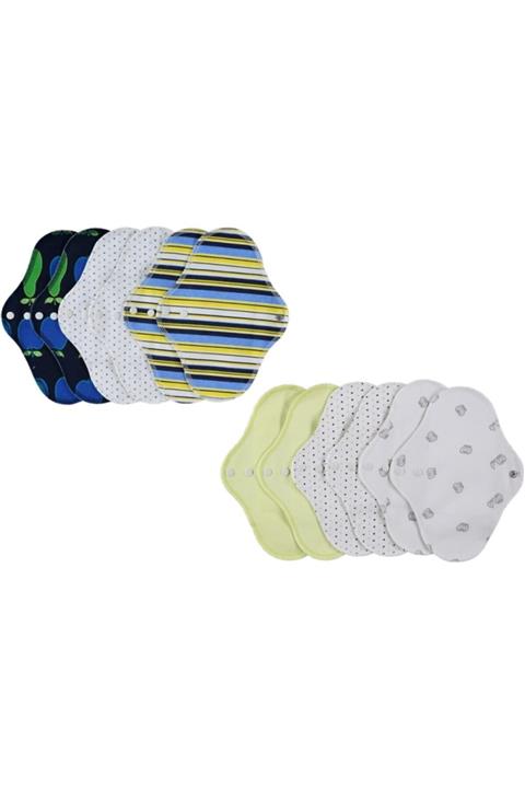 Ponped Bambu Yıkanabilir Doğal Kadın Pedi 12'li (normal)