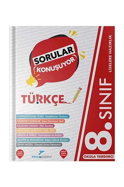Pruva Akademi 8. Sınıf Türkçe Sorular Konuşuyor Soru Bankası