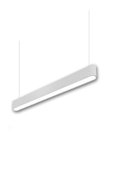 ALFALED Oval Kenarlı Led Lineer Sarkıt -150 Cm - Beyaz Kasa Günışığı