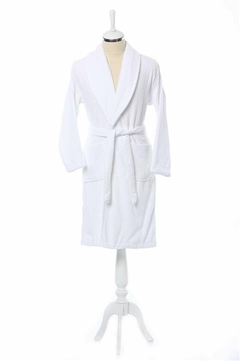 Özdilek Unisex Beyaz Fashion Şal Yaka Bornoz