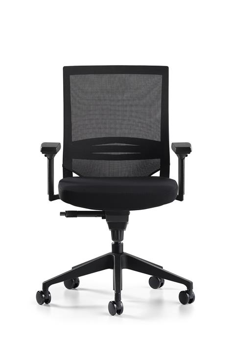 Bürotime Cozy Çalışma Koltuğu - 3d Kol - Plastik Ayak - Siyah