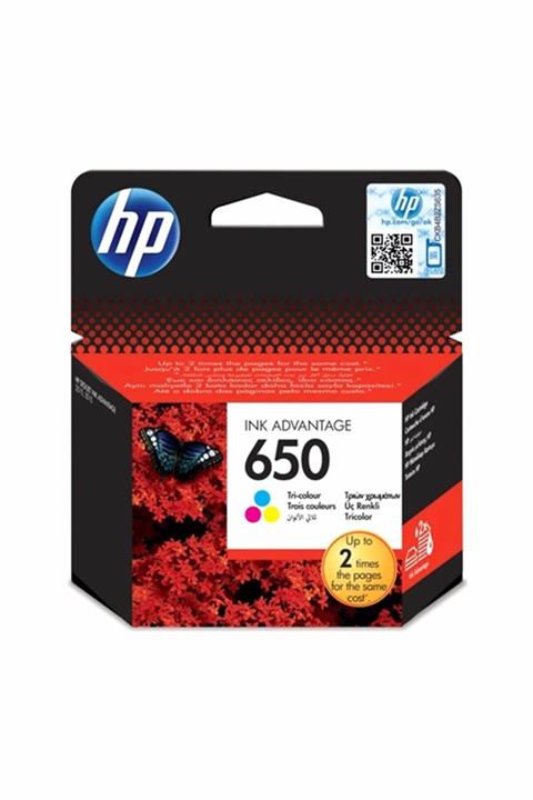 HP CZ102A Mürekkep Kartuş (650) RENKLİ - 200 SAYFA 1015/1515/1516/2545/2546/2515 Orjinal Kartuş
