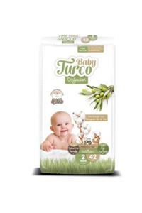 Baby Turco Bebek Bezi Doğadan Beden:2 (3-6kg) Mini (göbek Bağı Oyuntulu) 42 Adet Jumbo Pk