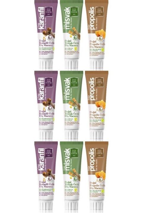 Eyüp Sabri Tuncer Misvak+karanfil+propolis Diş Macunu 75ml 9lu Set