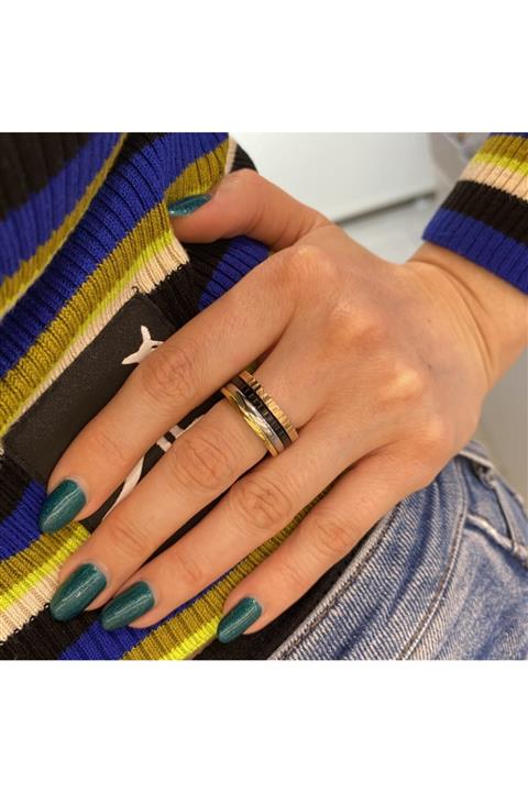 BOUTIQUE MARYJANE Renkli Çelik Yüzük