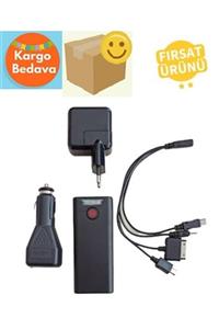 Redno Powerbank Seyahat Tipi Acil Şarj Kiti 12 Volt - 220 Volt Adaptör Kablolu Set 2500mah