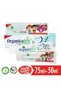 Organicadent Florürsüz 75ml Doğal+50ml Çocuk Diş Macunu