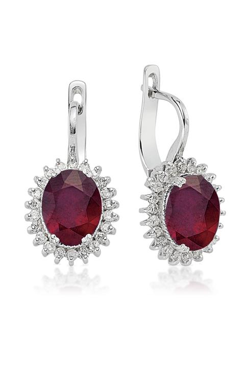 Emel Pırlanta 5.50 Ct. Pırlanta Yakut Küpe