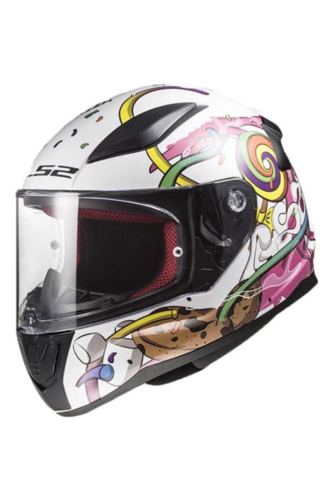 LS2 Rapıd Mını Crazy Pop Beyaz-pembe Çocuk Kask
