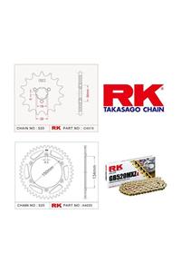 RK Kawasaki Kx 125 Rk Off-Road Zincir Dişli Set 520 Mxz 13/51T(2004-2008)