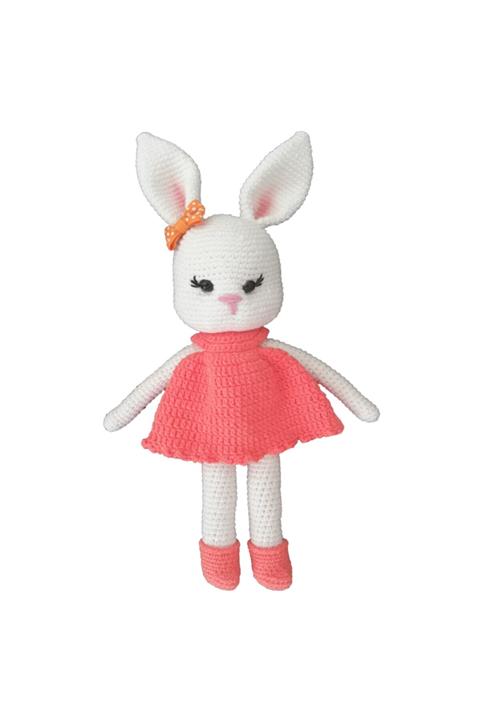 Nuh Home Oyuncak El Yapımı Tavşan Bebek-35 Cm Organik Uyku Arkadaşı Bebek