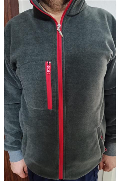 VK BASKI Tam Fermuarlı Polar Ceket